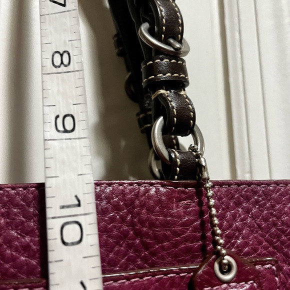 Coach Chelsea G0751-F10892 burgundy pebble grain leather bag - Picture 13 of 15
